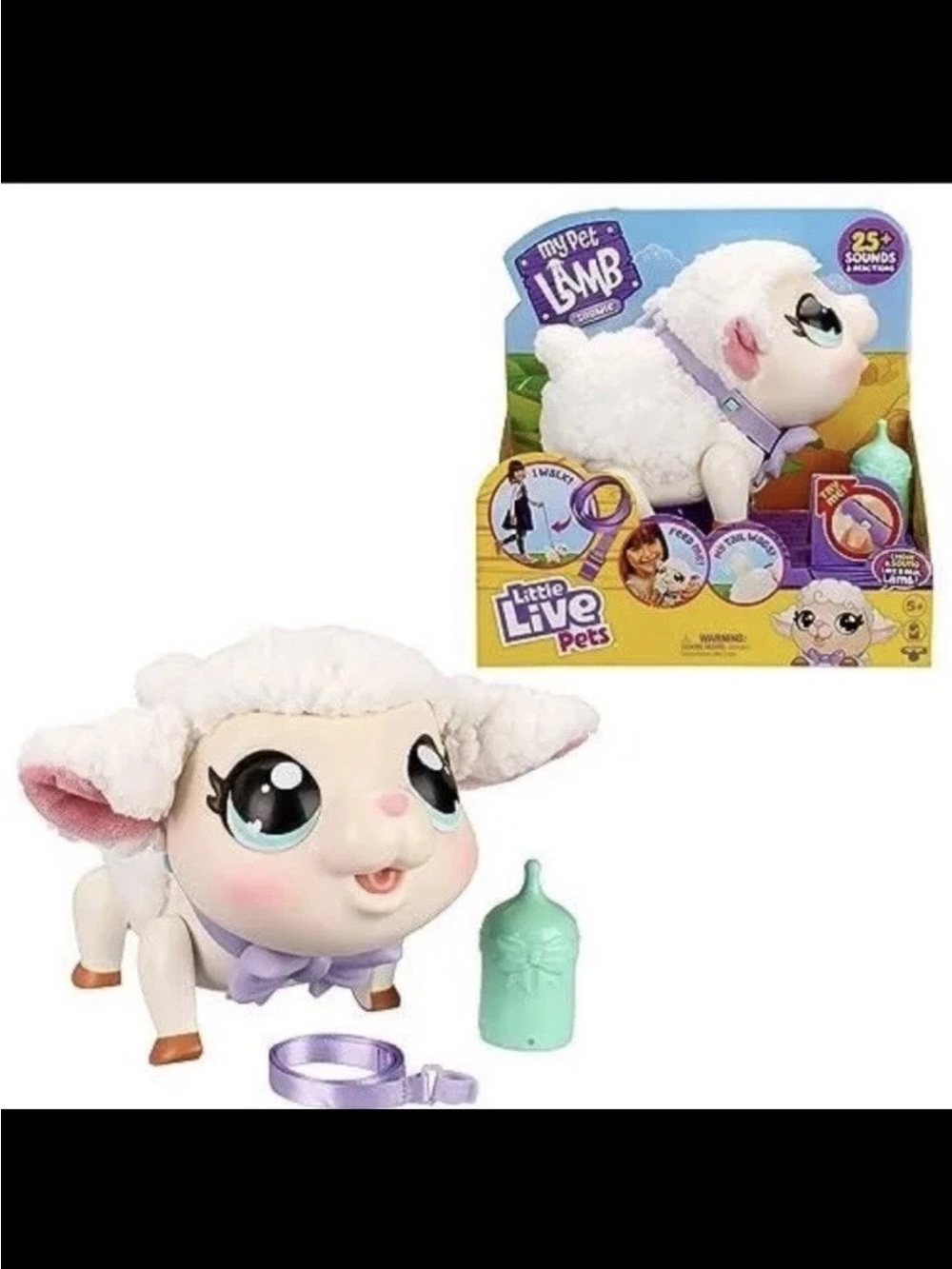 Little Live Pets My Pet Lamb, Soft and Wooly Interactive Toy Lamb, 25+ Sounds